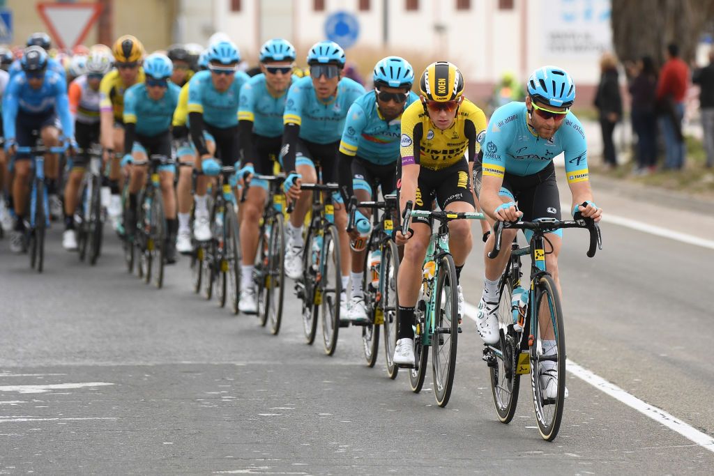 Astana lead the peloton with help from Jumbo-Visma
