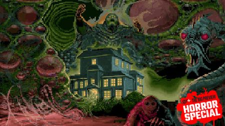 Key art for Alone in the Dark 1992, with the GamesRadar+ Horror Special badge