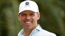 Paul Casey smiles during a LIV Golf round