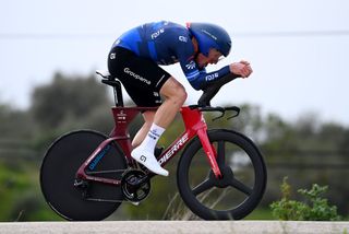 LAGOAPRAIA DO CARVOEIRO ALGARVE PORTUGAL FEBRUARY 19 Stefan Kung of Switzerland and Team Groupama FDJ sprints during the 49th Volta ao Algarve em Bicicleta 2023 Stage 5 a 244km individual time trial stage from Lagoa to Lagoa VAlgarve2023 on February 19 2023 in Lagoa Algarve Portugal Photo by Tim de WaeleGetty Images