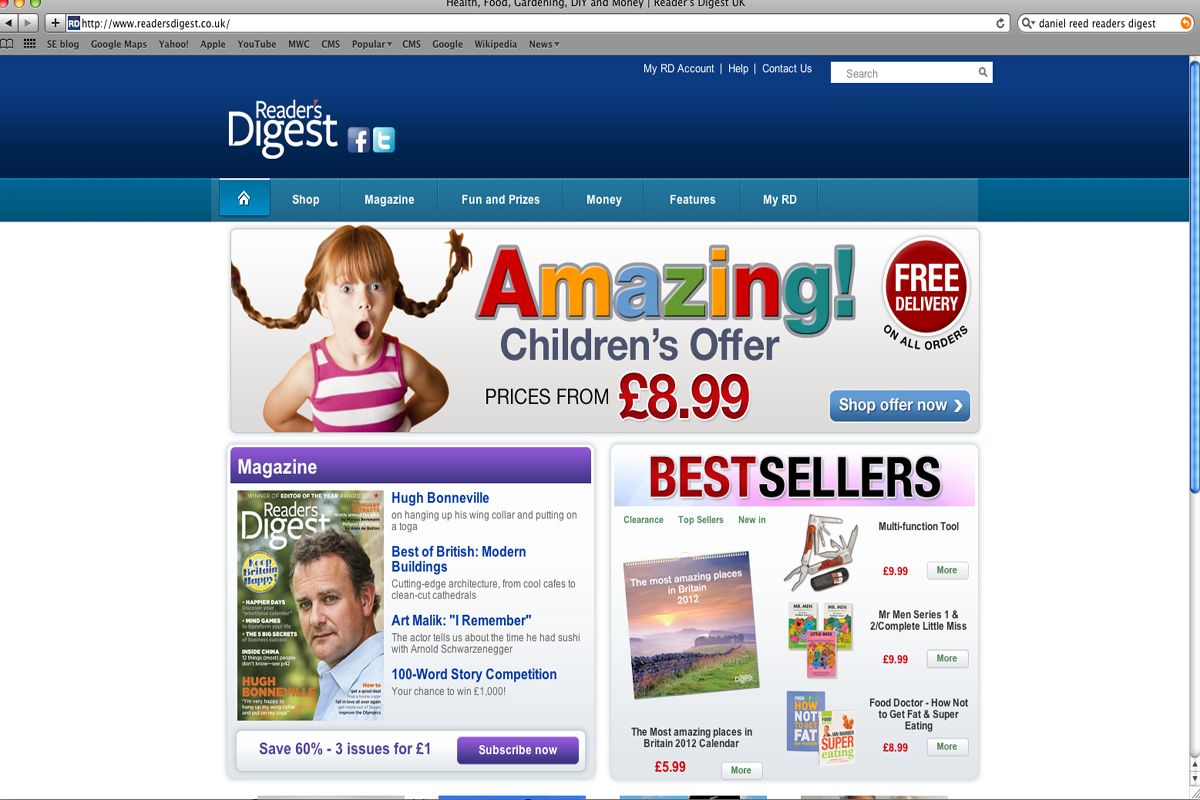 Reader&amp;#039;s Digest home page