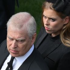 Andrew Mountbatten-Windsor and Princess Beatrice at Queen Elizabeth's funeral