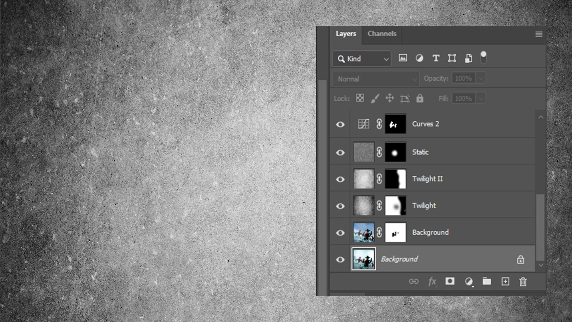 Use gritty overlay to make the image more realistic