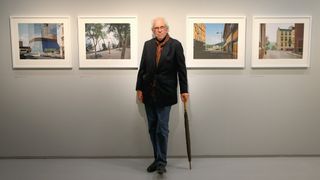 Photographer Stephen Shore poses for a photograph at the Constructing Worlds: Photography And Architecture In The Modern Age exhibition at The Barbican Centre on September 24, 2014 in London, United Kingdom. (Photo by Chris Jackson/Getty Images for Barbican Art Gallery)