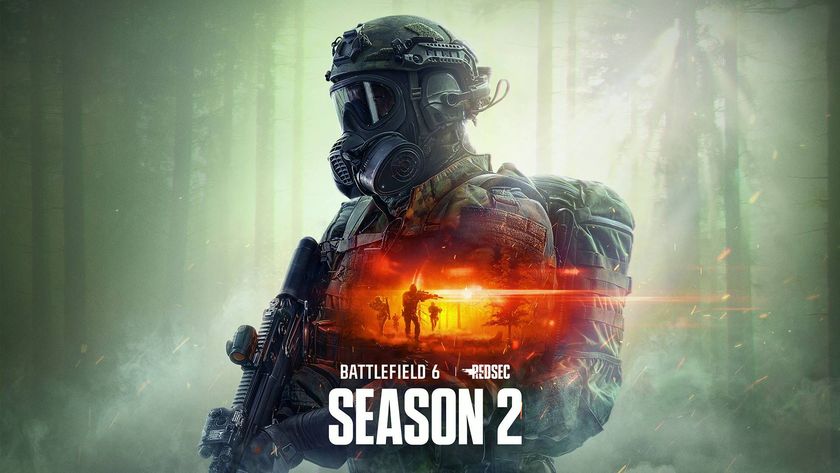 Battlefield 6 Season 2 key artwork of soldier wearing a gas mask in the woods
