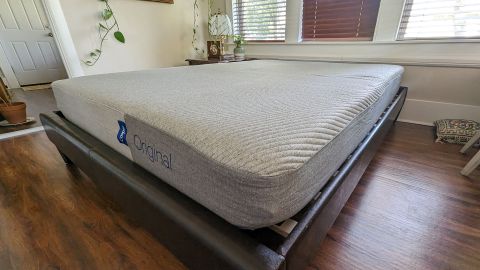 Casper Original mattress set up in the reviewer's bedroom