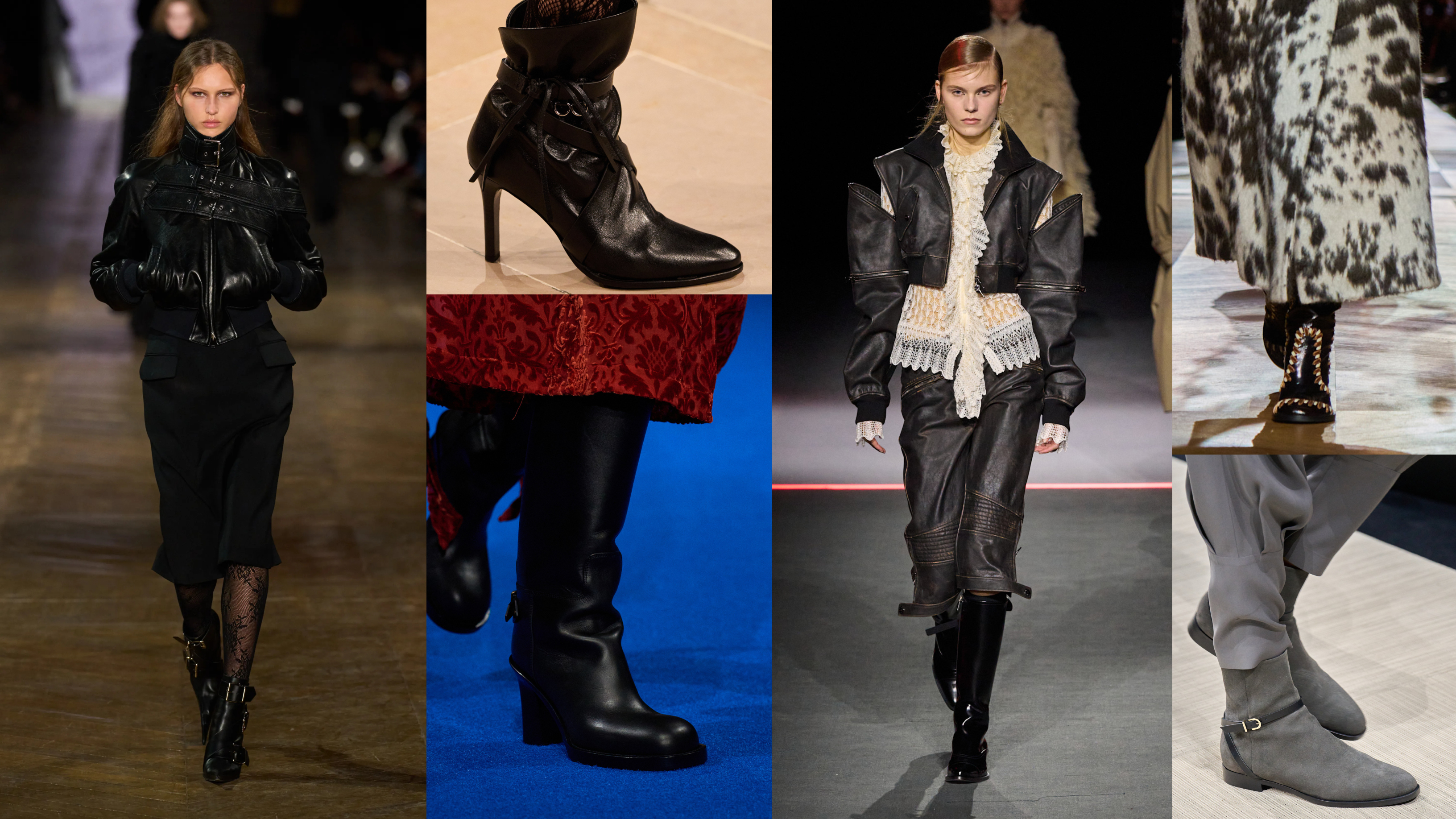 the moto boot trend at Fall 2025 runways