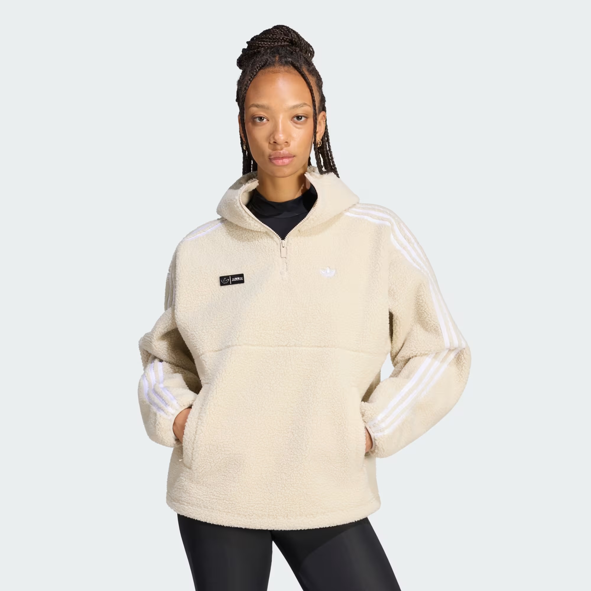 adidas, Adidas Originals by Jennie Fleece Hoodie Jacket