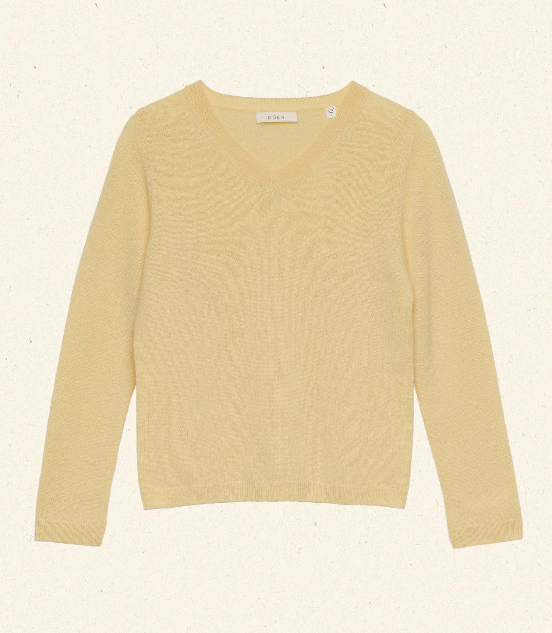 Garance Cashmere Sweater -- Lemon Chiffon
