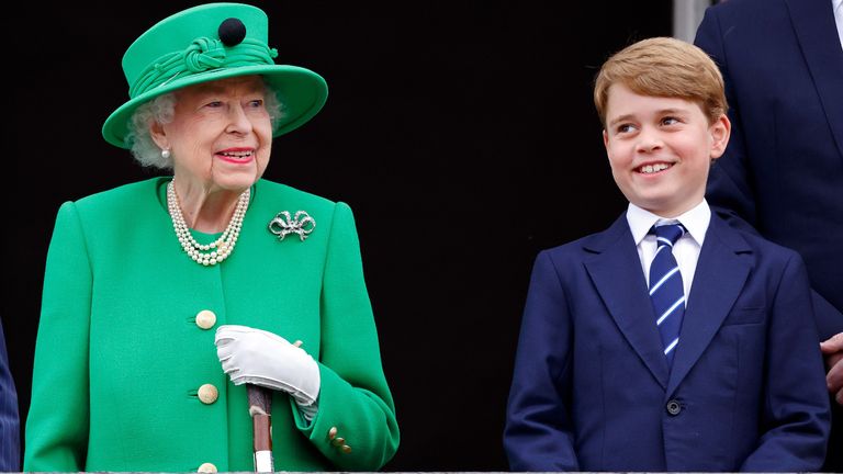 Prince George's valuable lesson from the Queen, seen here on the balcony of Buckingham Palace