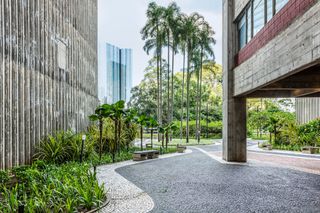 Condomínio São Luiz building with Hidden Burle Marx Gardens