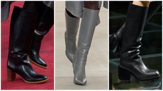 fall 2024 runway boots, Gabriela Hearst, Michael Kors, Prada