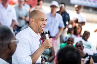 Presidential Candidate Cory Booker Campaigns In South Carolina And Joins Senate Candidate Jaime Harrison At Campaign Kickoff