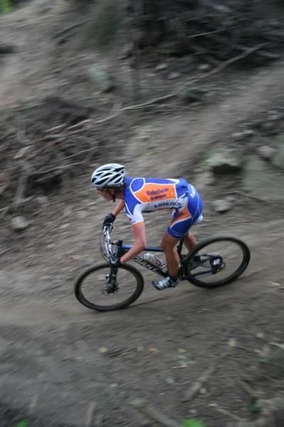 Rosara Joseph was sporting her new Rabobank - Giant colors en route to the women's win.
