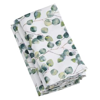 green floral napkins
