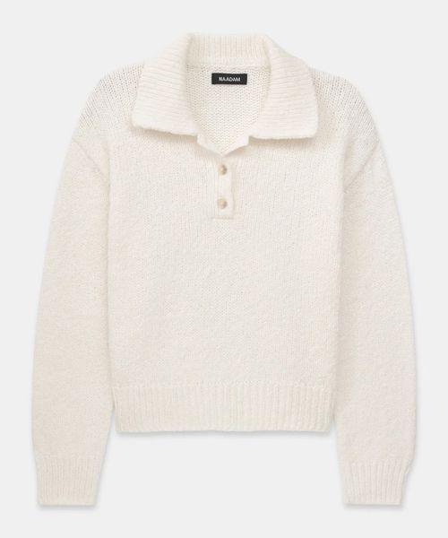 Chunky Cotton Polo Sweater