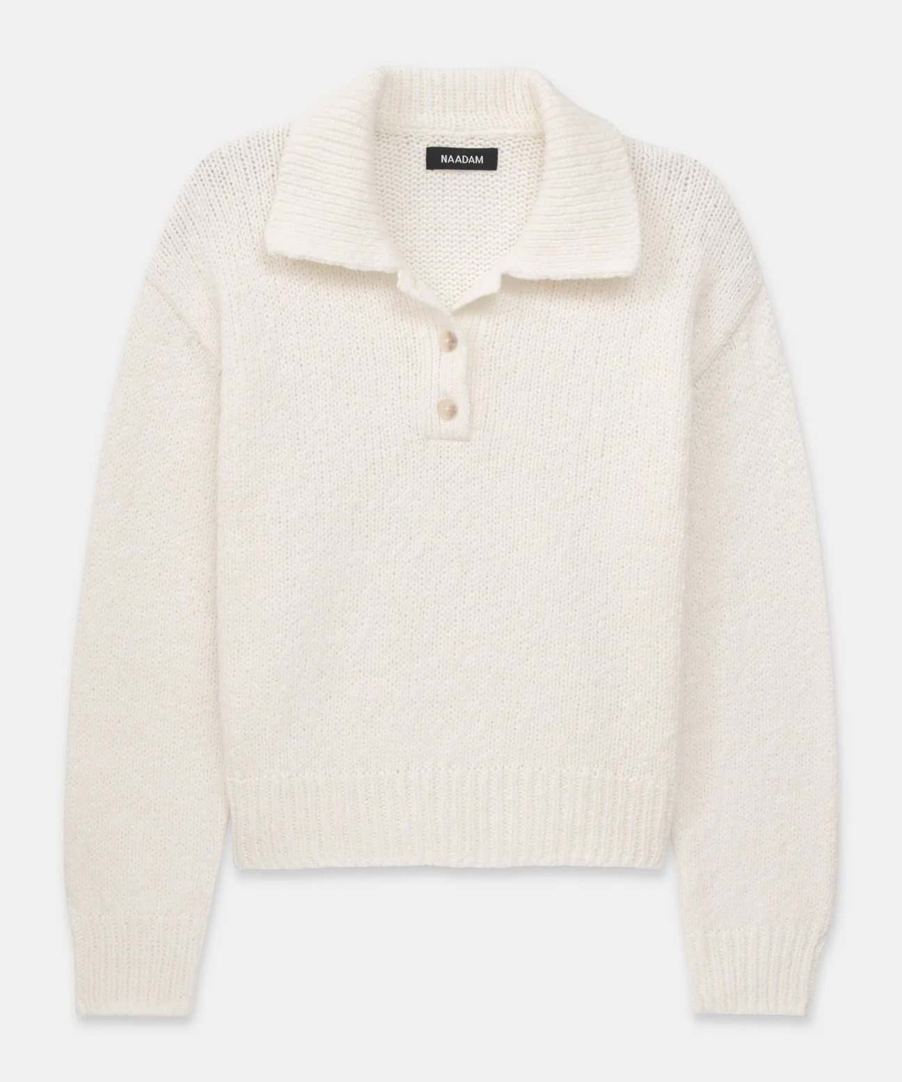 Naadam, Chunky Cotton Polo Sweater