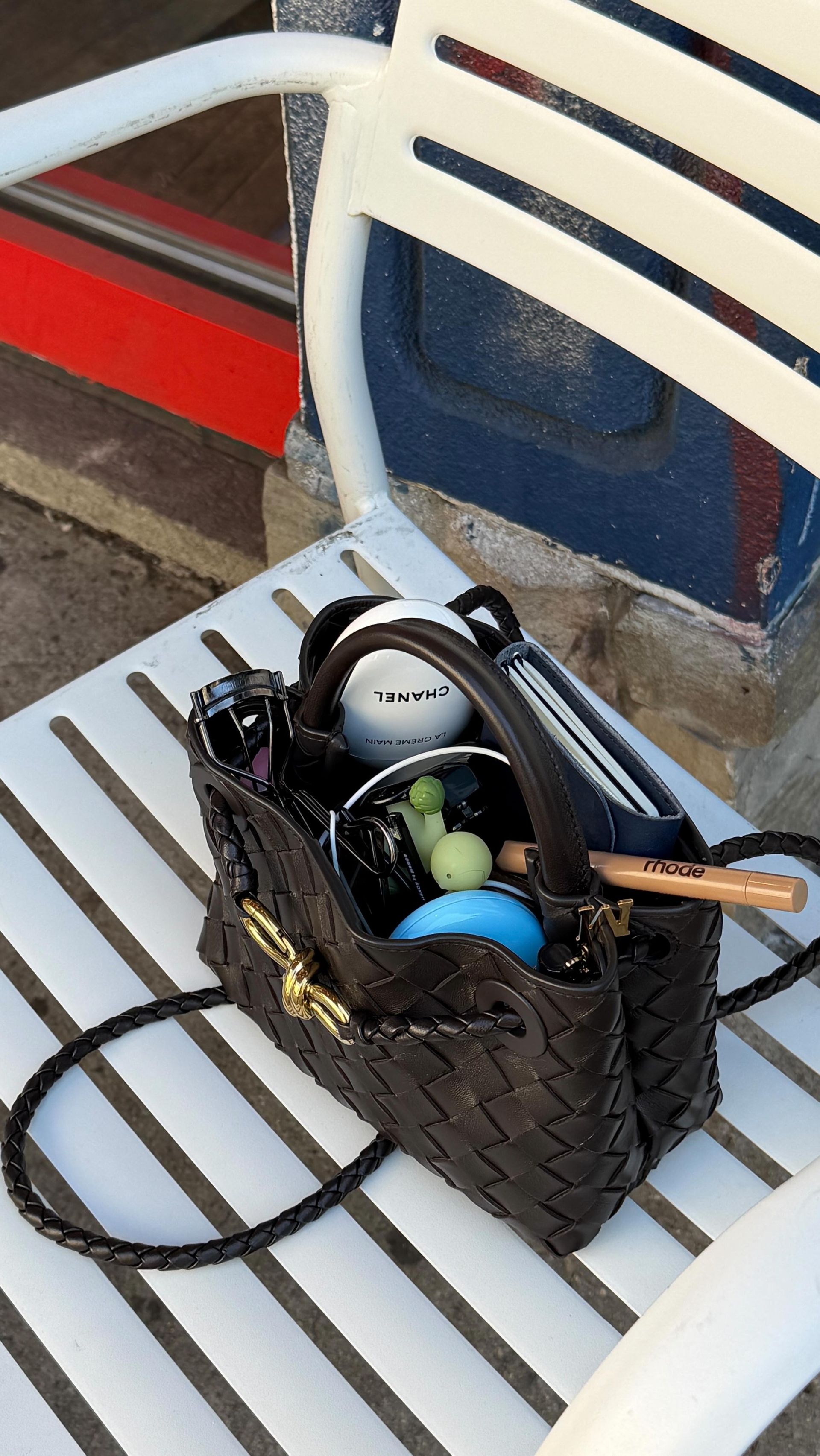 An image of the bottega veneta mini andiamo bag.