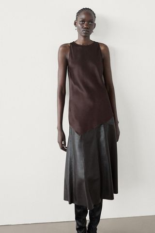 Asymmetric Satin Top