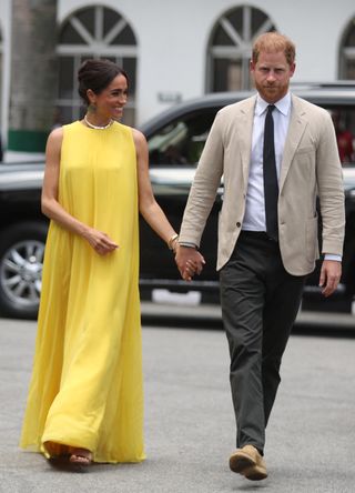 Meghan Markle in a yellow dress