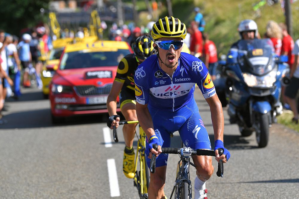 Julain Alaphilippe in the break during stage 10 at the Tour de France
