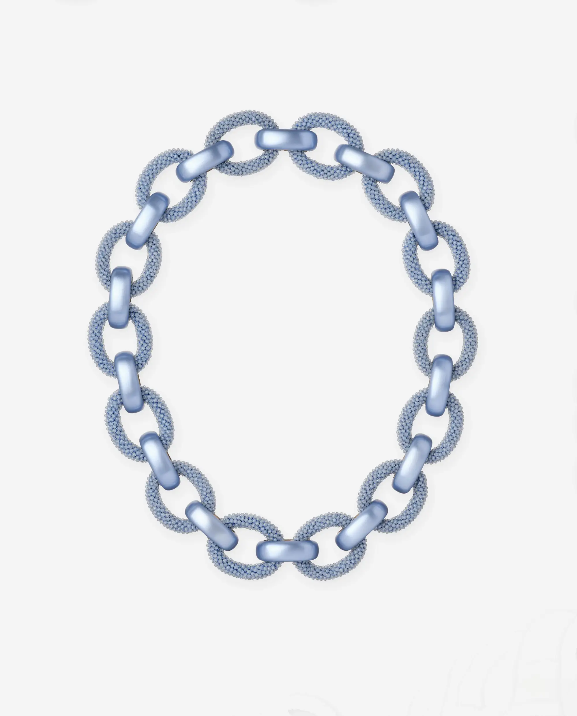 Hemmerle necklace, knitted aquamarines, aluminium, white gold, POA;
