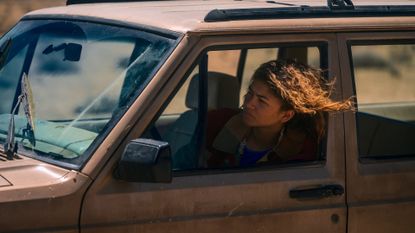 Zendaya as Rue driving a car in Euphoria season 3.
