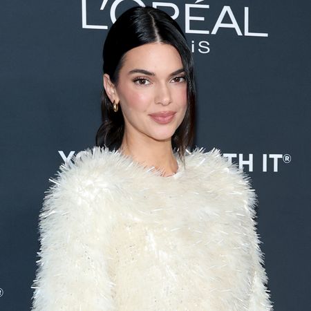 Kendall Jenner attended a L'Or&eacute;al event in a custom Bottega Veneta fiberglass ivory gown