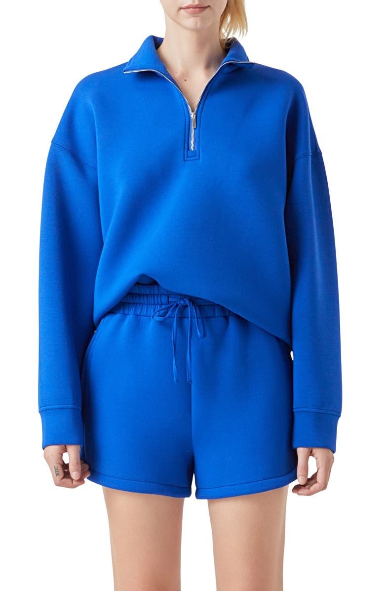 Scuba Knit Quarter Zip Pullover