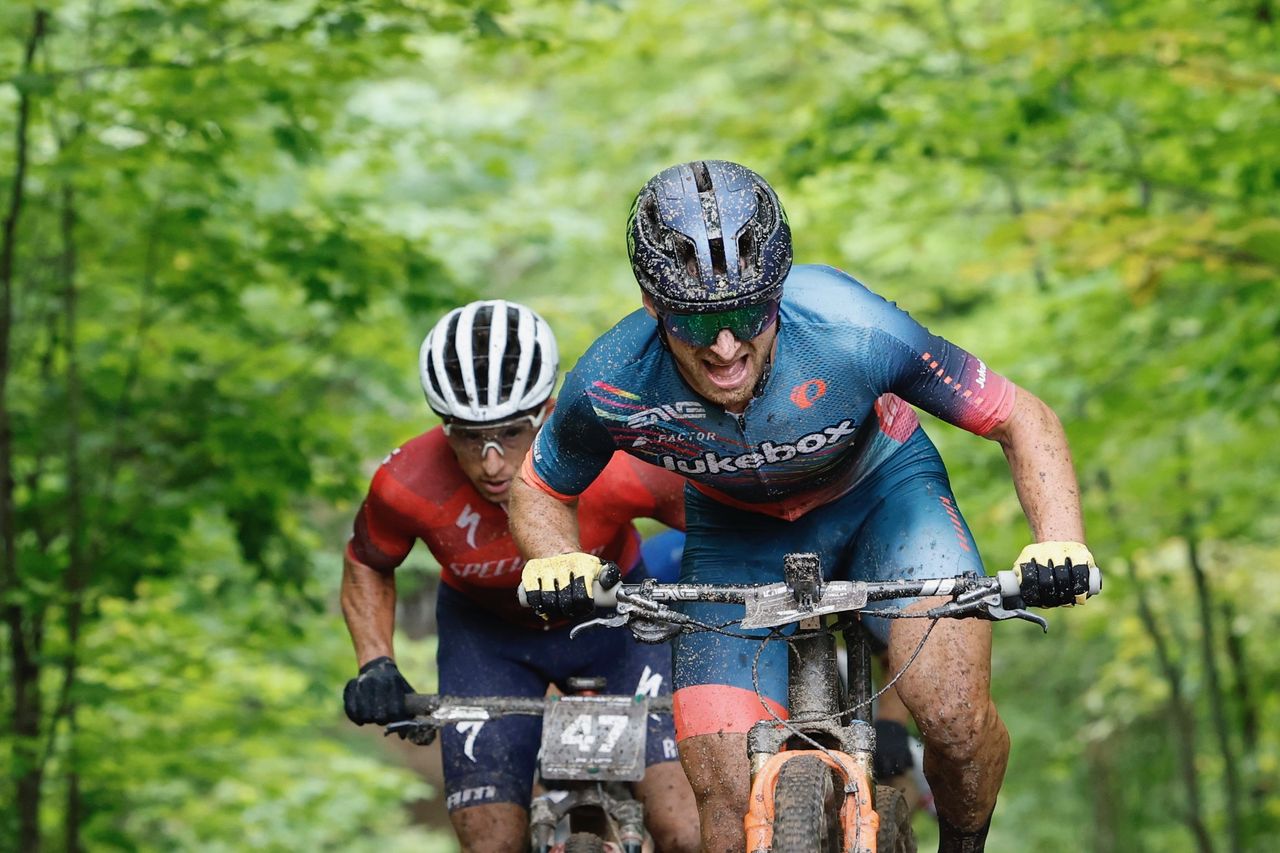Alexey Vermeulen (Jukebox-Shimano-Q+M) sprinted to victory at 2023 Life Time ​​Chequamegon MTB Festival presented by Trek