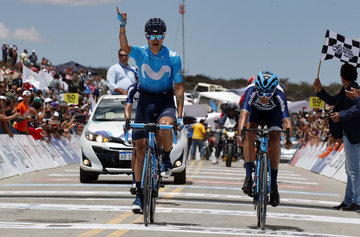 Winner Anacona (Movistar) takes the stage