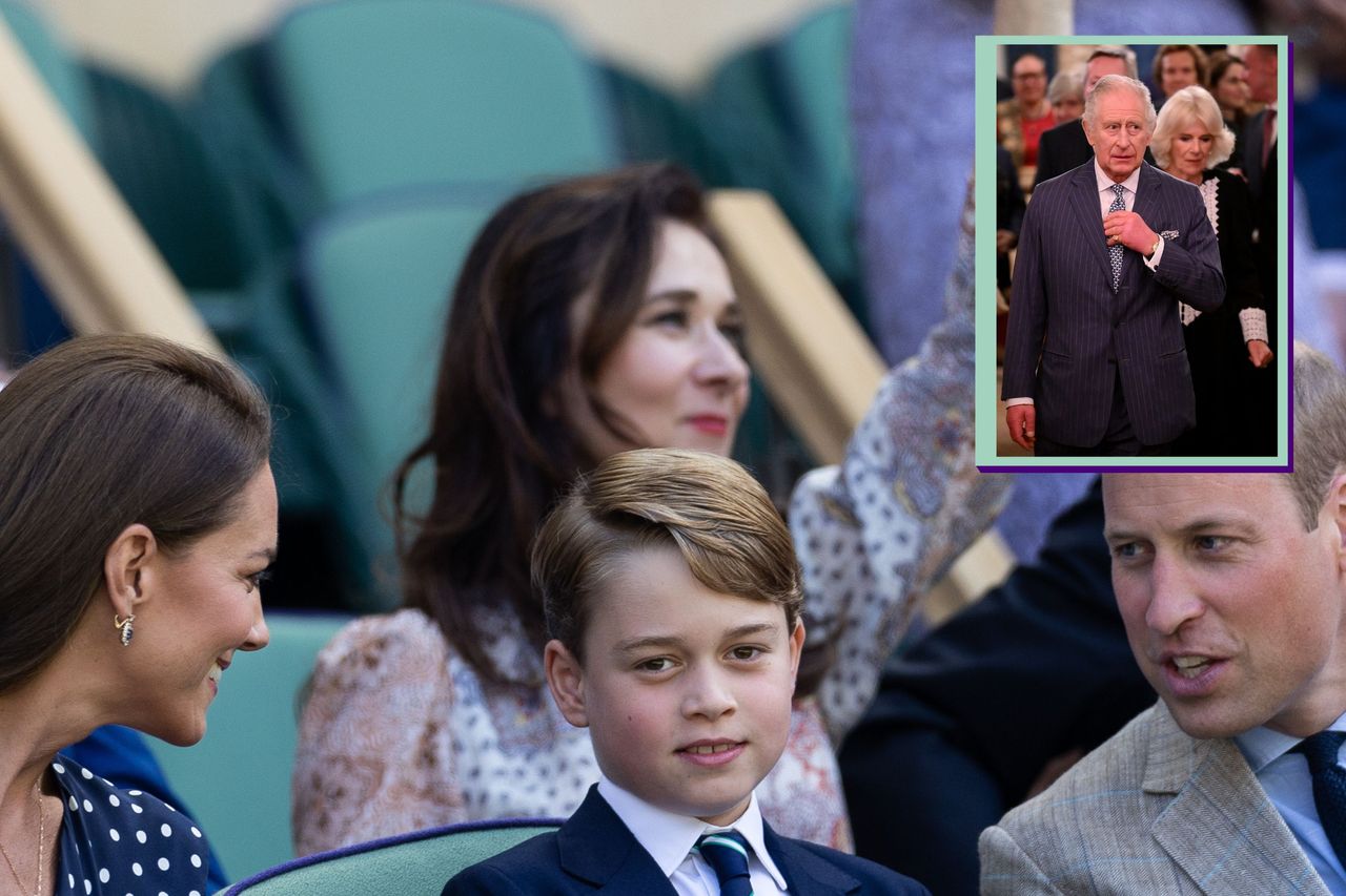 Prince George&#039;s Coronation role - Kate Middleton with Prince George and Prince William, with a drop in of King Charles and Camilla Queen Consort