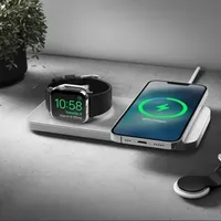 Nomad Base One Max MagSafe Trådløs Ladeplate - Sølv Nomad Base One Max MagSafe Trådløs Ladeplate - Sølv