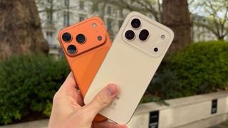 The iPhone 17 Pro alongside the Honor 600 Pro, both being held in the hand