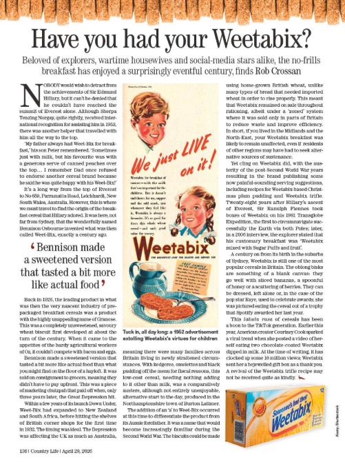 Spread from Country Life April 29, 2026