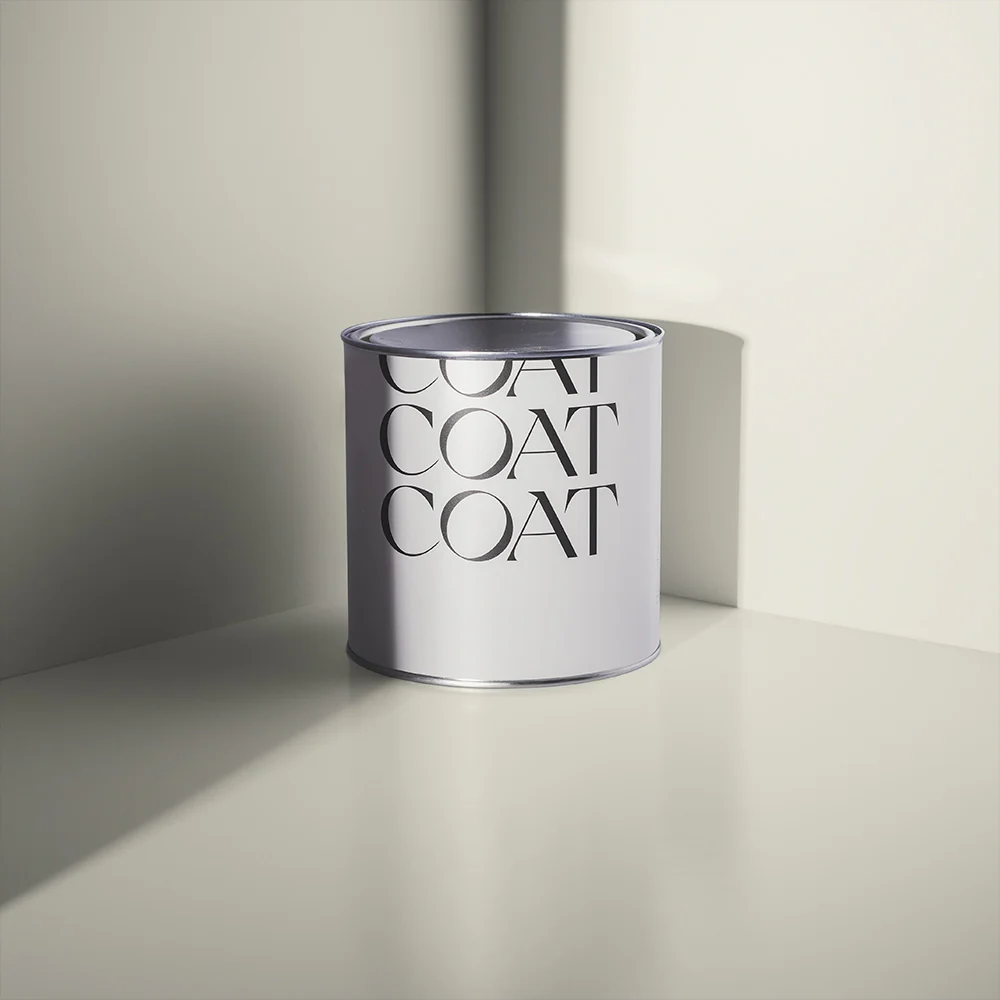 a tin of off white paint 