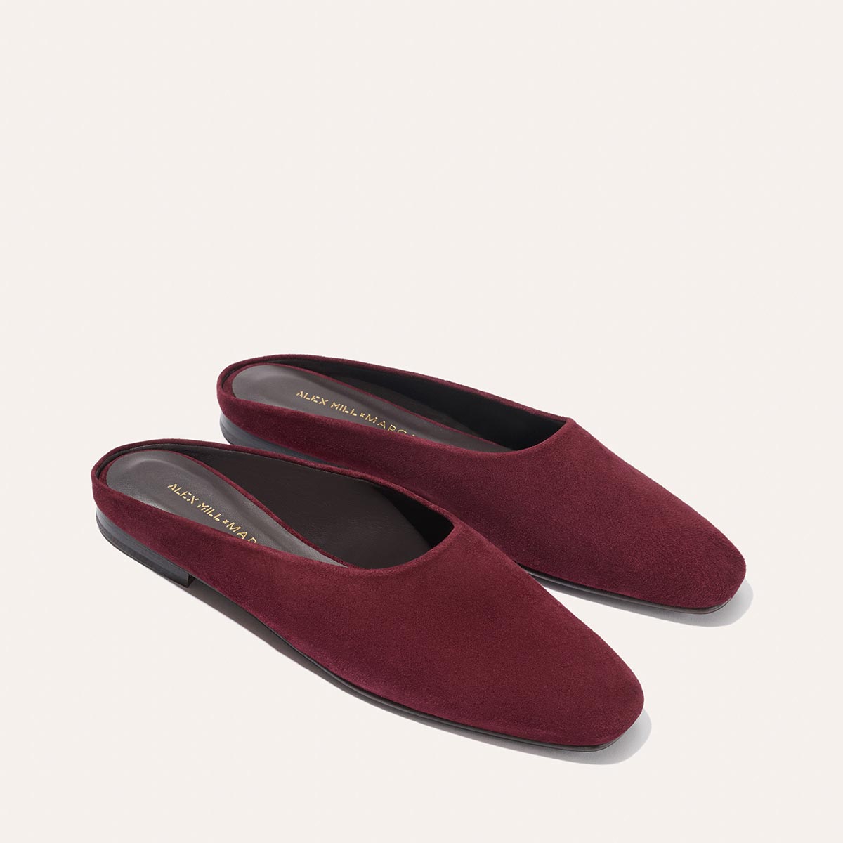 Alex Mill X Margaux: the Clara - Burgundy Suede