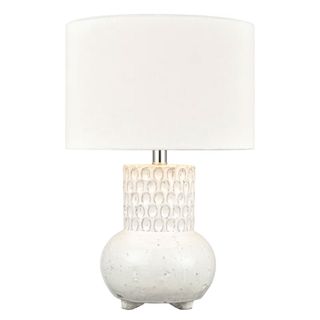 white stone table lamp