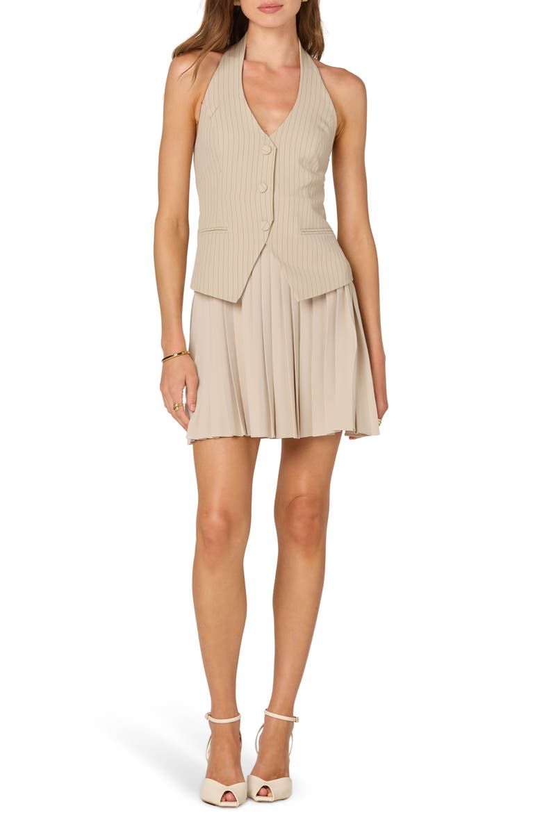 Mixed Media Halter Dress
