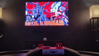 Playing Persona 5 Tactica on a TV with the Xbox Elite Core controller