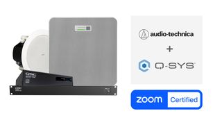 The Audio-Technica and Q-SYS solutions that are now Zoom Rooms certified.