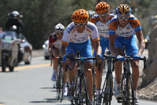 Peter Stetina (Garmin-Transitions) worked hard throughout the day, while minding the white jersey for the best young rider.
