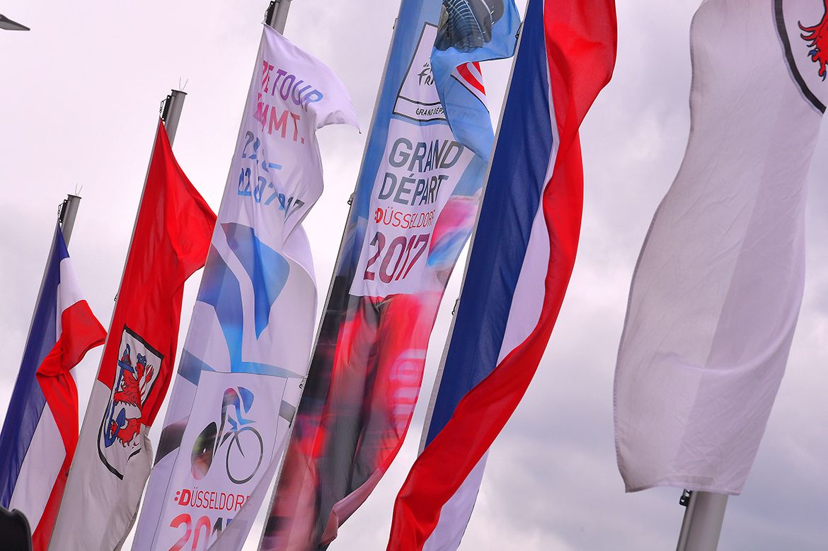D&uuml;sseldorf decked out for the Tour de France