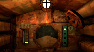 An image of the inside of a submersible in David Szymanski's horror game, Iron Lung.