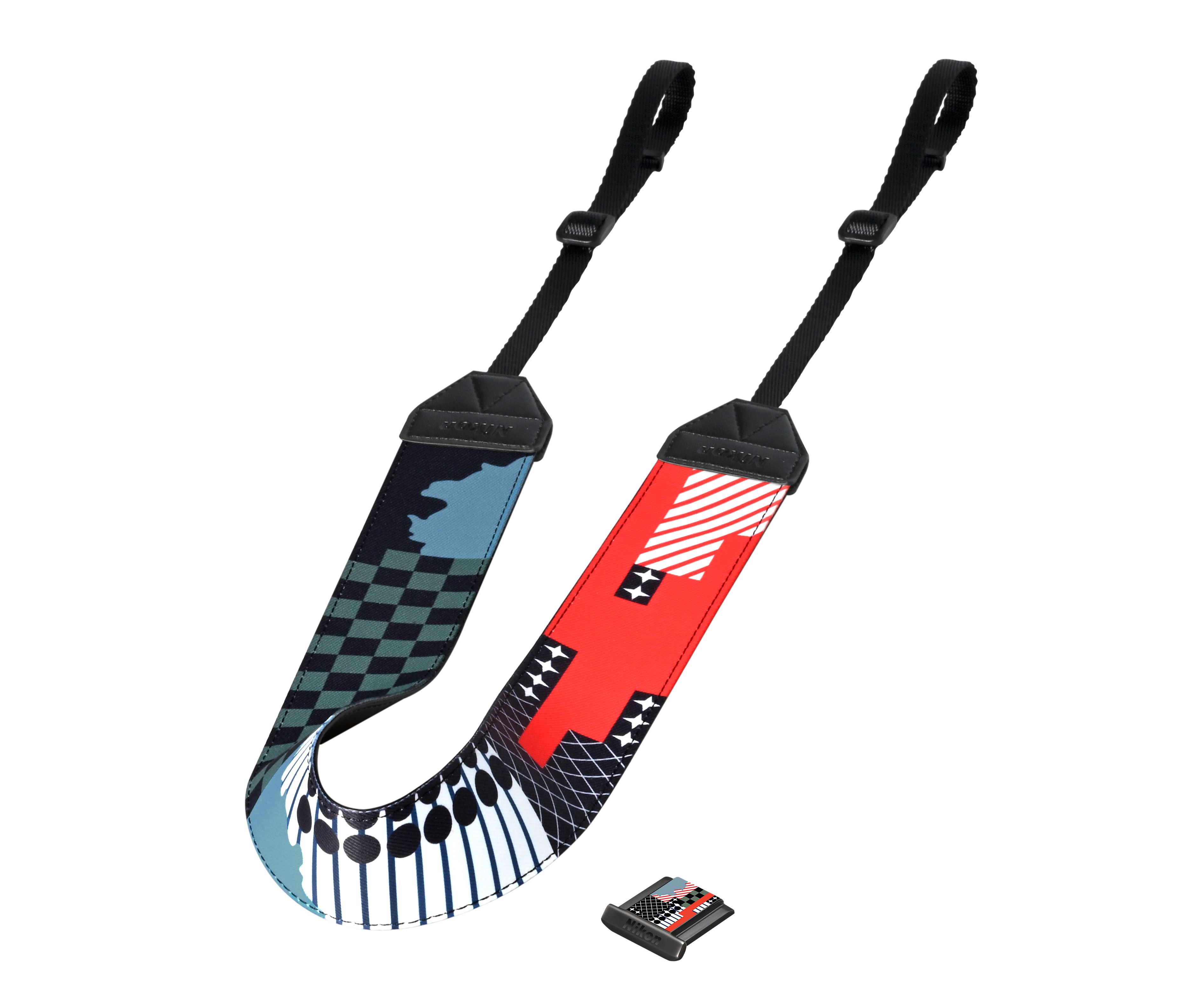 A limited edition camera strap with matching cover inspired by Nikon's partnership with Salt NYC
