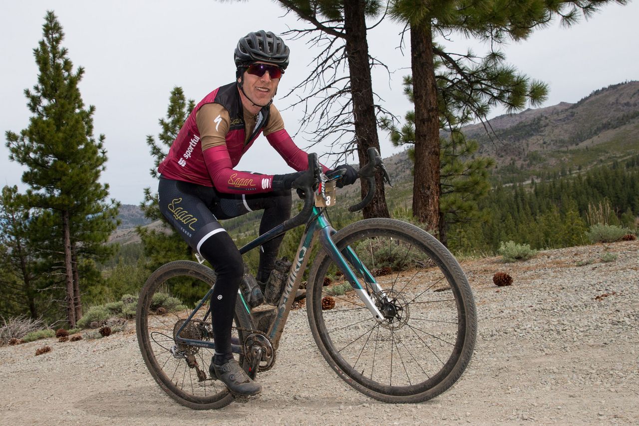 Levi Leipheimer of the USA climbs during the Sagan Fondo on May 5, 2018 in Truckee, California.