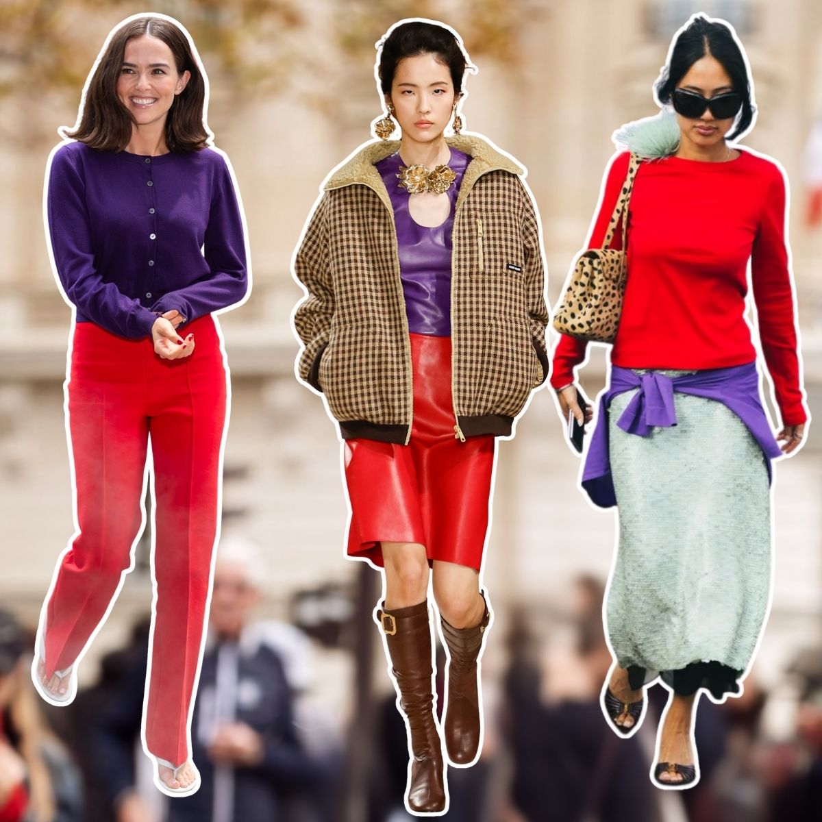 An image of the red and purple colour trend. 