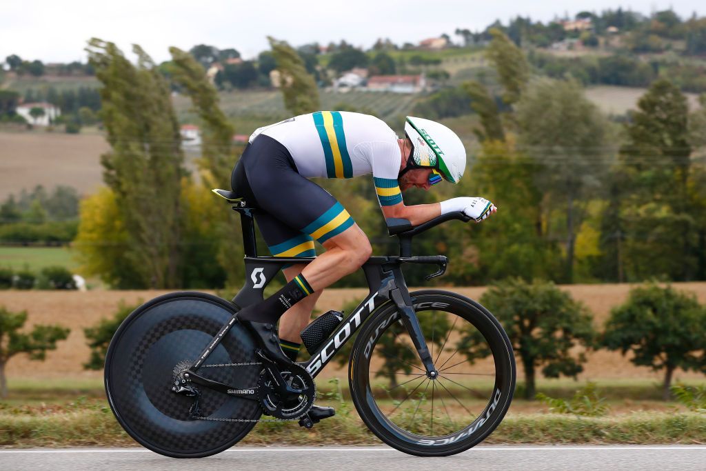 IMOLA ITALY SEPTEMBER 25 Luke Durbridge of Australia during the 93rd UCI Road World Championships 2020 Men Elite Individual Time Trial a 317km race from Imola to Imola Autodromo Enzo e Dino Ferrari ITT ImolaEr2020 Imola2020 on September 25 2020 in Imola Italy Photo by Bas CzerwinskiGetty Images