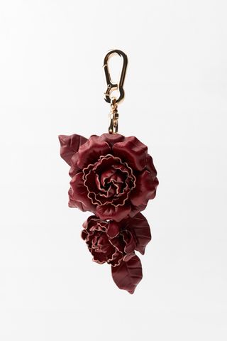 Leather Flower Keychain