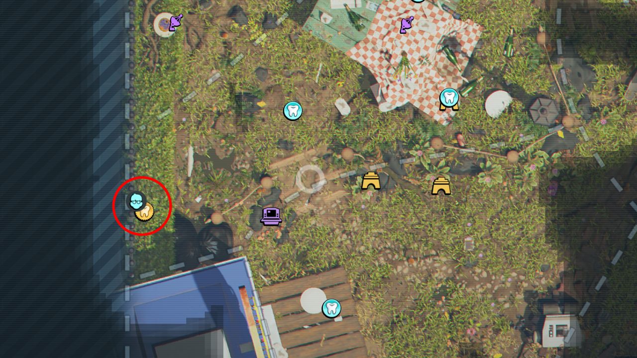 Grounded 2 Milk Molar locations: A map highlighting the location of a Mega Milk Molar in a cave near the Snackbar.